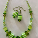 Set: Lime Allsorts Candy - necklace and earrings (Novelty range)