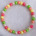 Bracelet - Glass Pearls: Cheerful Spring - Pink & Green