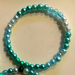 Bracelet - Glass Pearls: Aqua-Blue Triplets - mix-and-match