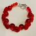 Bracelet: Red roses and baubles (Festive range)