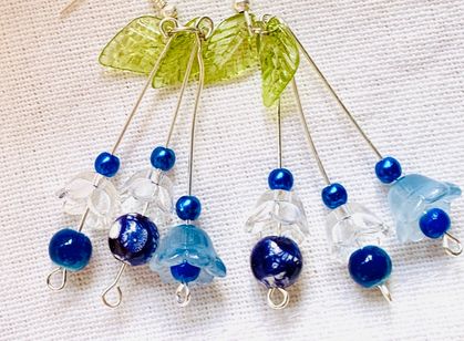 Earrings: Christmas Blue buds (Festive range)