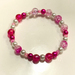 Bracelet - Glass Pearls: Raspberry Soda