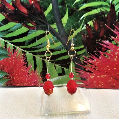 Earrings - Hibiscus "El Capitolio" (Festive range)