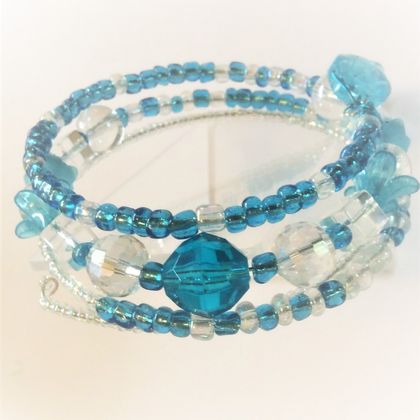 Bracelet: Boho Poppy "Himalayan Blue" (Boho range) part of a set