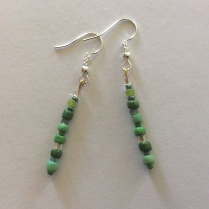 Earrings: Green Glass Window (Boho range)