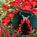 Earrings: Hibiscus "Cranberry Crush" (Festive range)