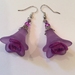 Purple Lily and Rose Earrings: PRICE REDUCED