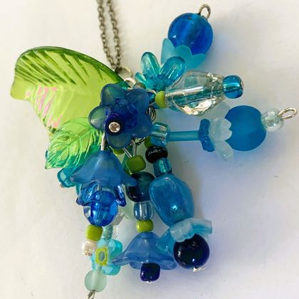 Necklace - Bright Blue Bouquet (Floral Bouquet range)