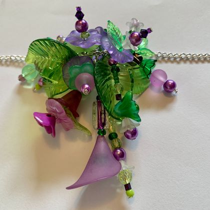Necklace - Delphinium 'Pagan Purple' (Floral Bouquet range)