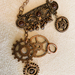 Necklace: Medallion with cogs and sprockets (Steampunk Dreams range)