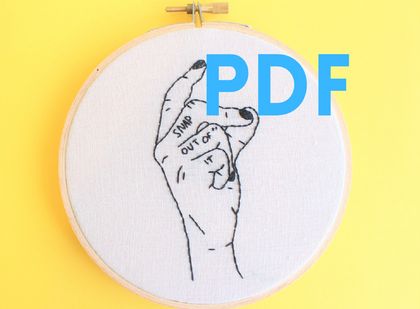 Snap Out of It Beginner Hand Embroidery Pattern PDF digital download