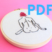 Nude Woman Beginner Hand Embroidery Pattern PDF digital download