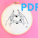 Heart Hands Beginner Hand Embroidery Pattern PDF digital download