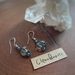 Crescent Moon Earrings with Clear Quartz