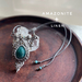 Amazonite with Linen Cord