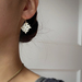 Mandala Earrings - Small White with Hook-