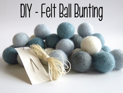 DIY - Felt Ball Garland / Bunting - 3m
