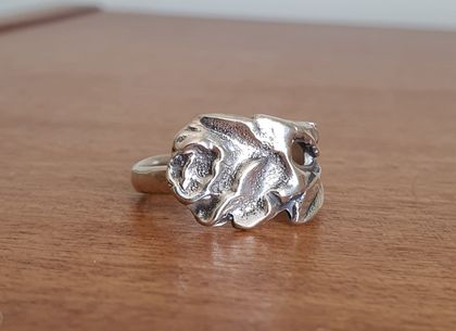 Rose Sterling Silver Cutlery Ring