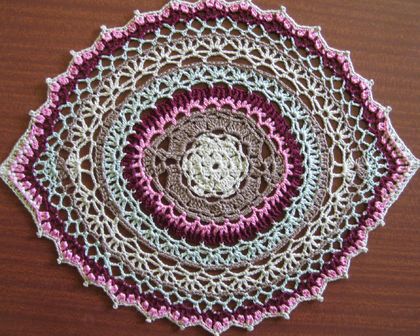 Crochet mandala/doily oval shape