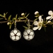 Garnet mānuka earrings in sterling silver