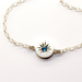Bracelet, blue sapphire hand engraved star