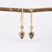 Sapphire and solid gold drop earrings
