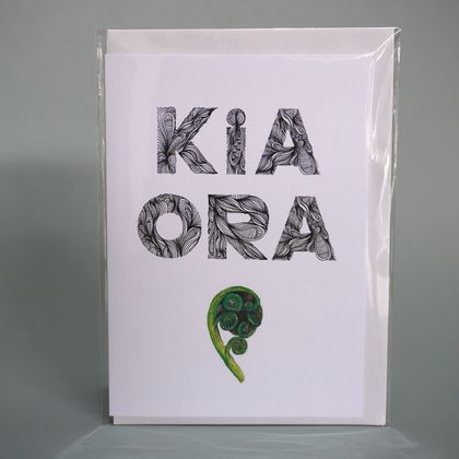Kia Ora greeting card x 3