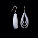 Repurposed Milk Bottle Water Drop Earrings with Eco Silver hooks