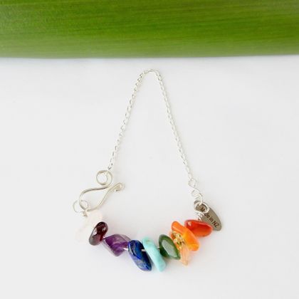 Rainbow Smiles Bracelet with Semiprecious Stones