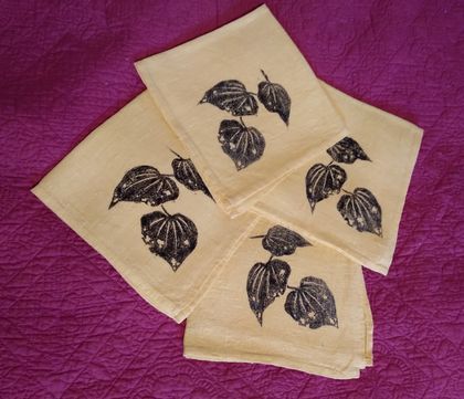 Hand Printed Linen Napkins