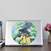 Fantail in Kowhai small dot wall decal by Ira Mitchell