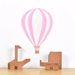 Small pink hot air balloon wall decal