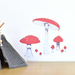 Toadstool wall decal – small