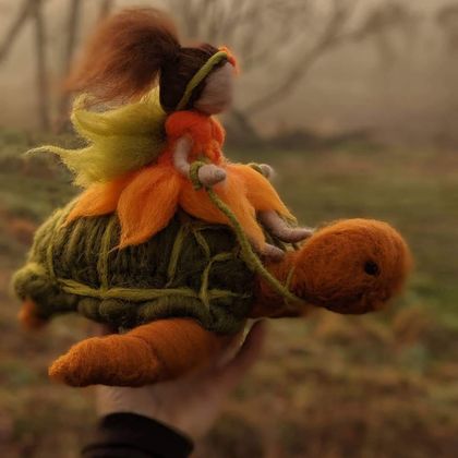 Fairy Riding her Turtle