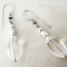 Vintage Style Earrings in Clear and metalic Silver - Vintage Chic Dangles