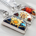 Funky colourful square pendant - Choice of 3 designs