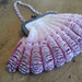 Bead knitting Purse (pink & white)