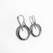Silver Organic Circle Hoop Earrings