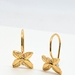 Dainty Flower Small Hoop Earrings - 18ct Gold Plate over Sterling Silver