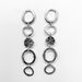 Link Chain Drop Earrings - Minimalist Abstract circle chain in Sterling Silver