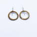 Bronze and Sterling Silver Organic Circle Hoop Earrings