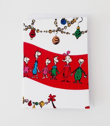 Fabric Covered Christmas Card
