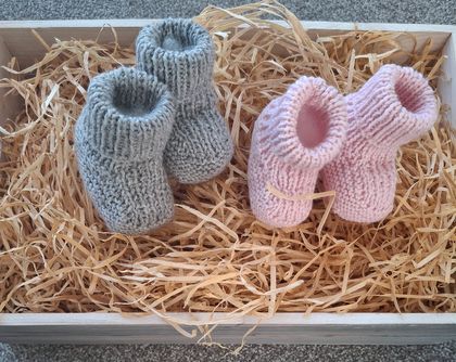 100% Merino Booties 0-3 Months