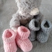 100% Merino Knitted Booties-Newborn-3 months
