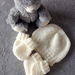 Hand knitted Beanie,Booties & Mitts 0-3 months