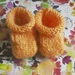 Pretty wool booties for baby