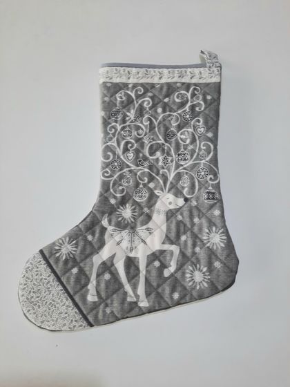 Christmas stocking - scandi grey