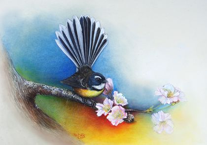 Fantail Piwakawaka Fine Art Print