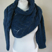 Dusky blue Alpaca laced wrap with sleeves