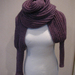 Dusky mauve ribbed wrap with sleeves